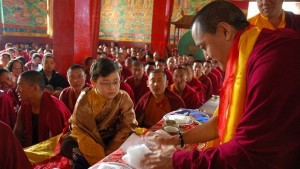 Tibetsiche Mönche bei Zeremonie